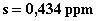 valeur de l'estimation de l'écart type